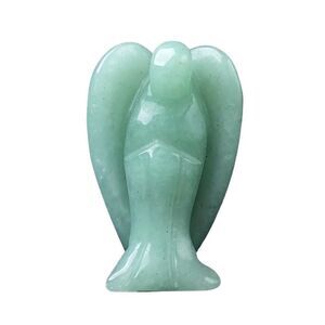 New! Natural Carved Stone Angel in Green Aventurine